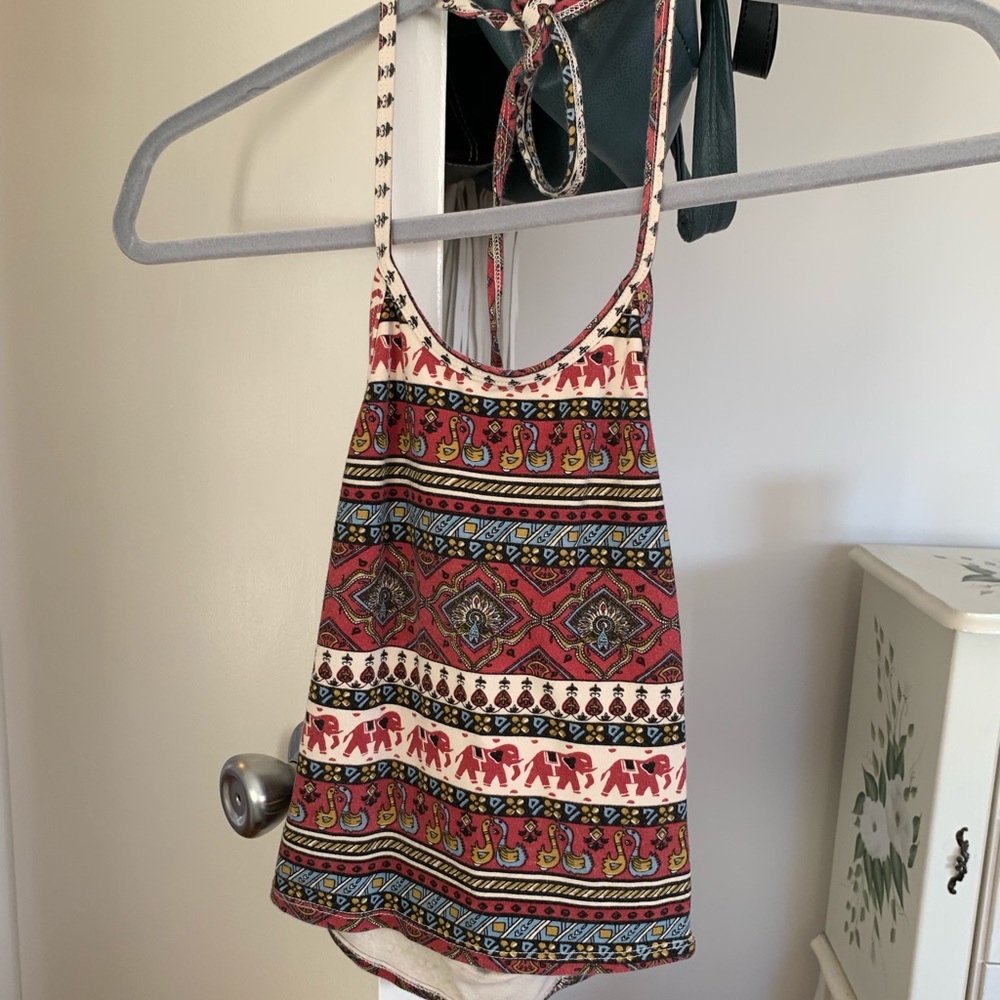 Elephant Halter crop top